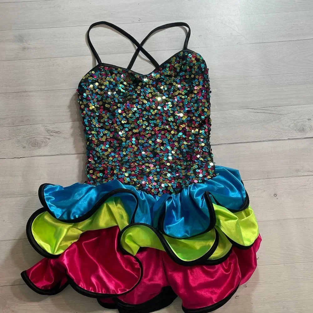 Weissman‎ girls skirted dance costume leotard child medium